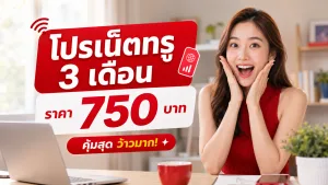 โปรเน็ตทรู 3 เดือน ราคา 750 บาท
